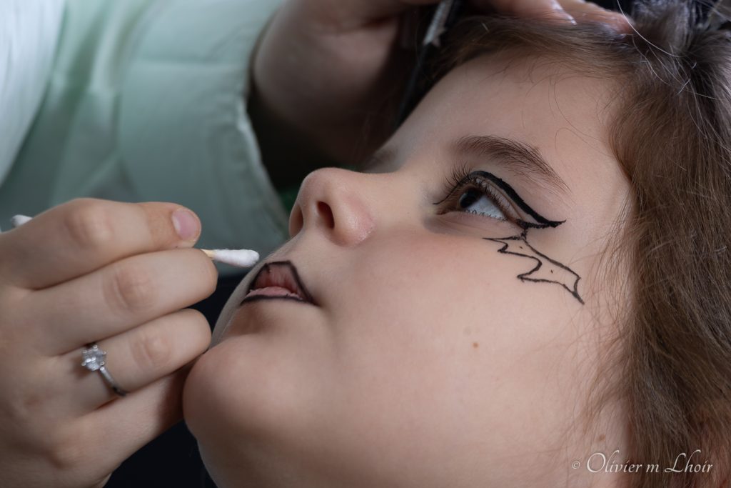 Enfant grimé pour Halloween