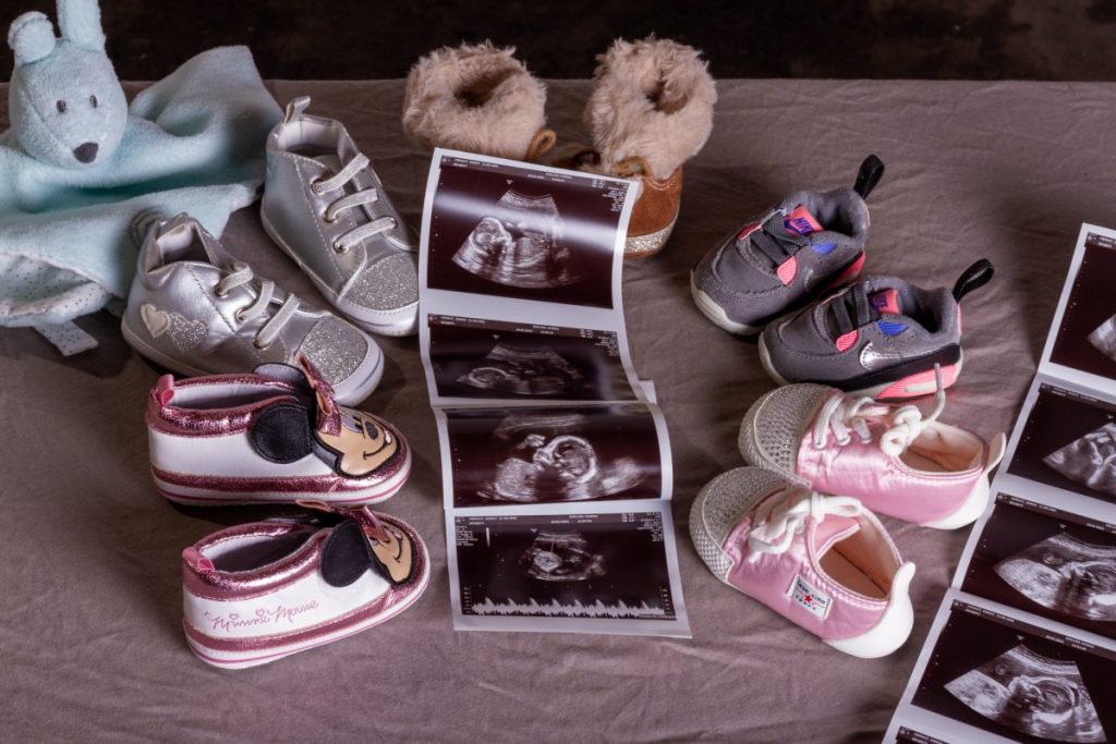 composition de chaussure et échographie